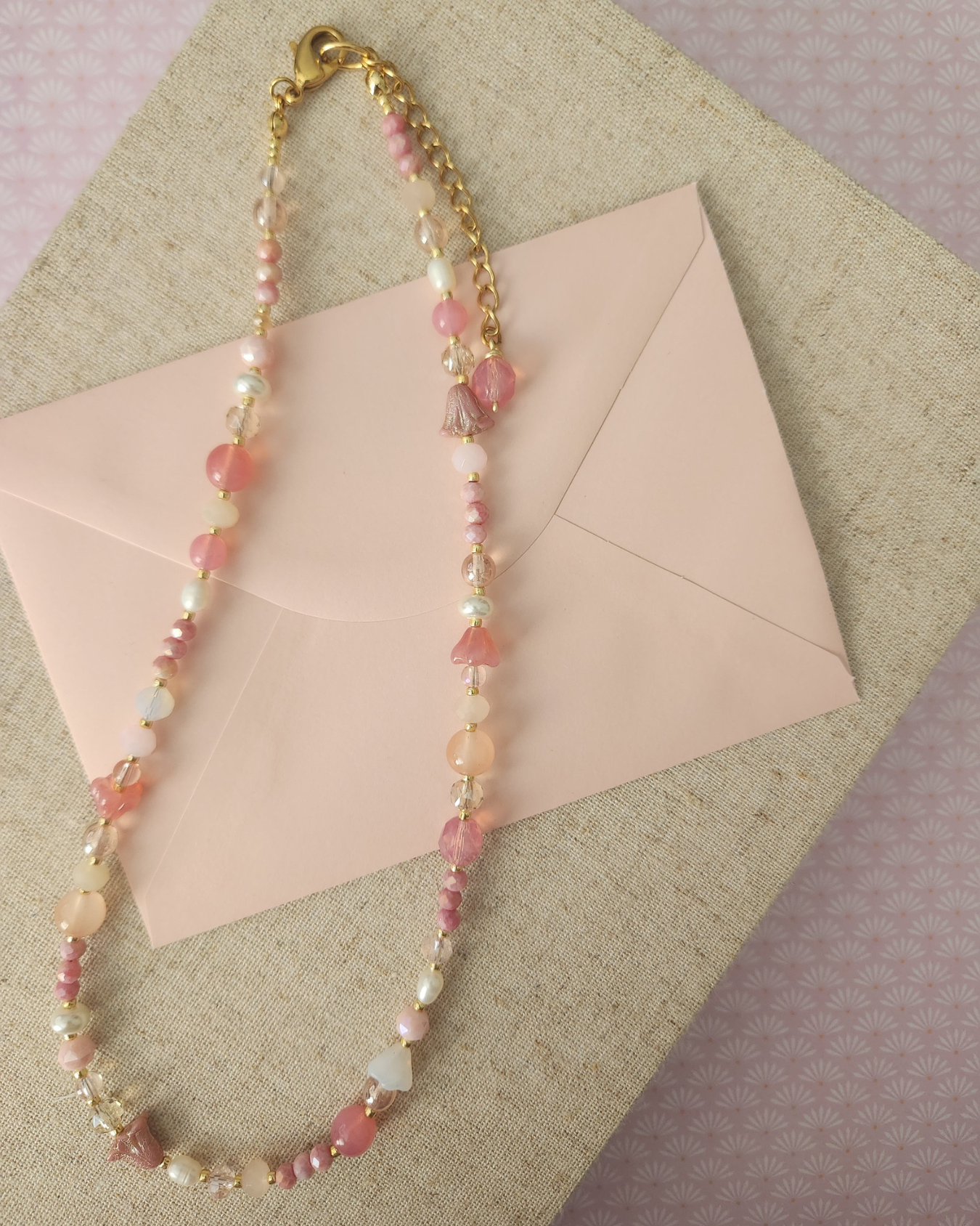 Rosalie Necklace - Handmade Czech Glass Beaded & One-Of-A-Kind