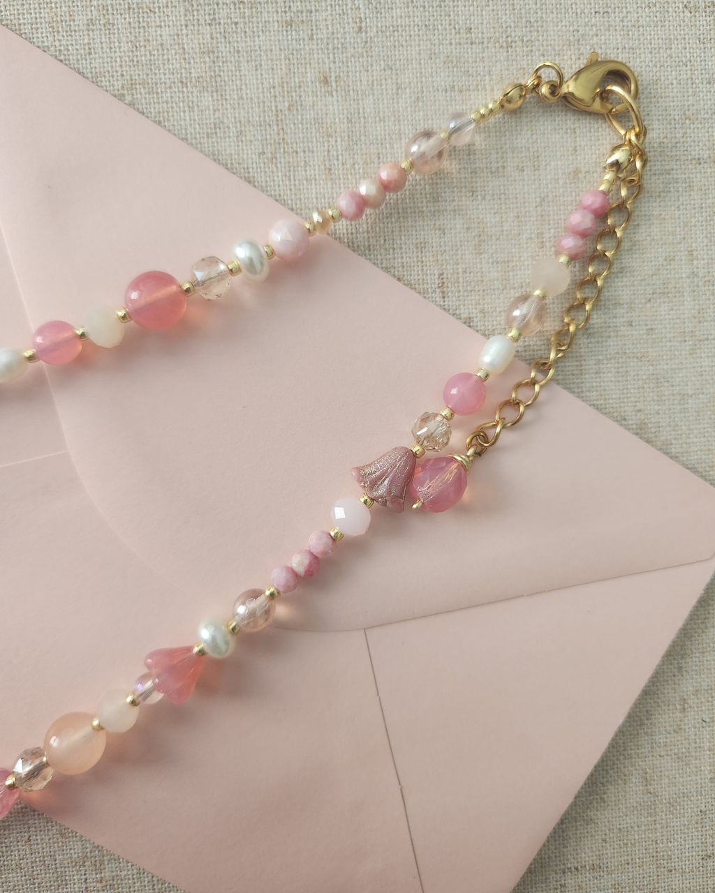 Rosalie Necklace - Handmade Czech Glass Beaded & One-Of-A-Kind