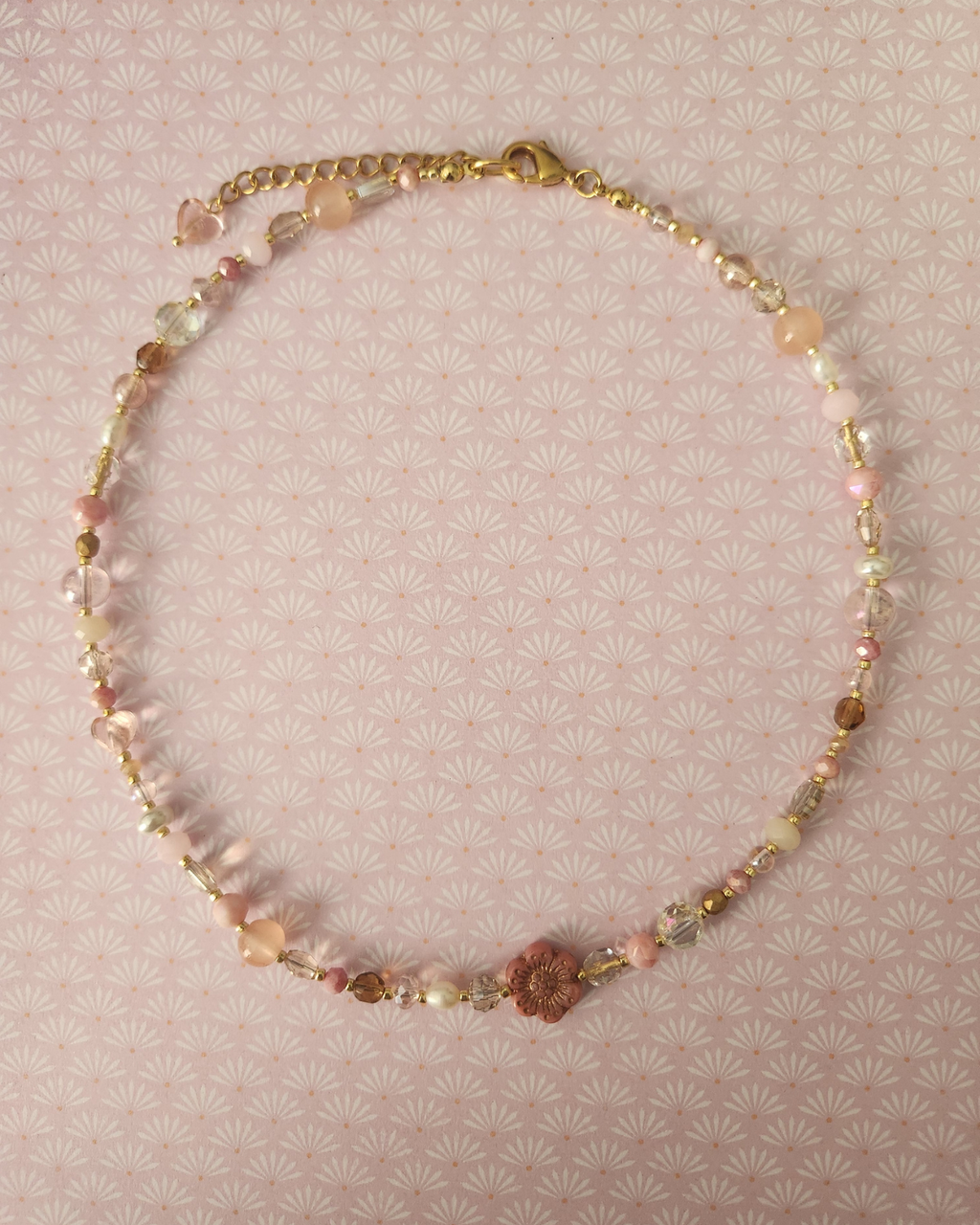 Rosaura Necklace - Handmade Czech Glass Beaded & One-Of-A-Kind