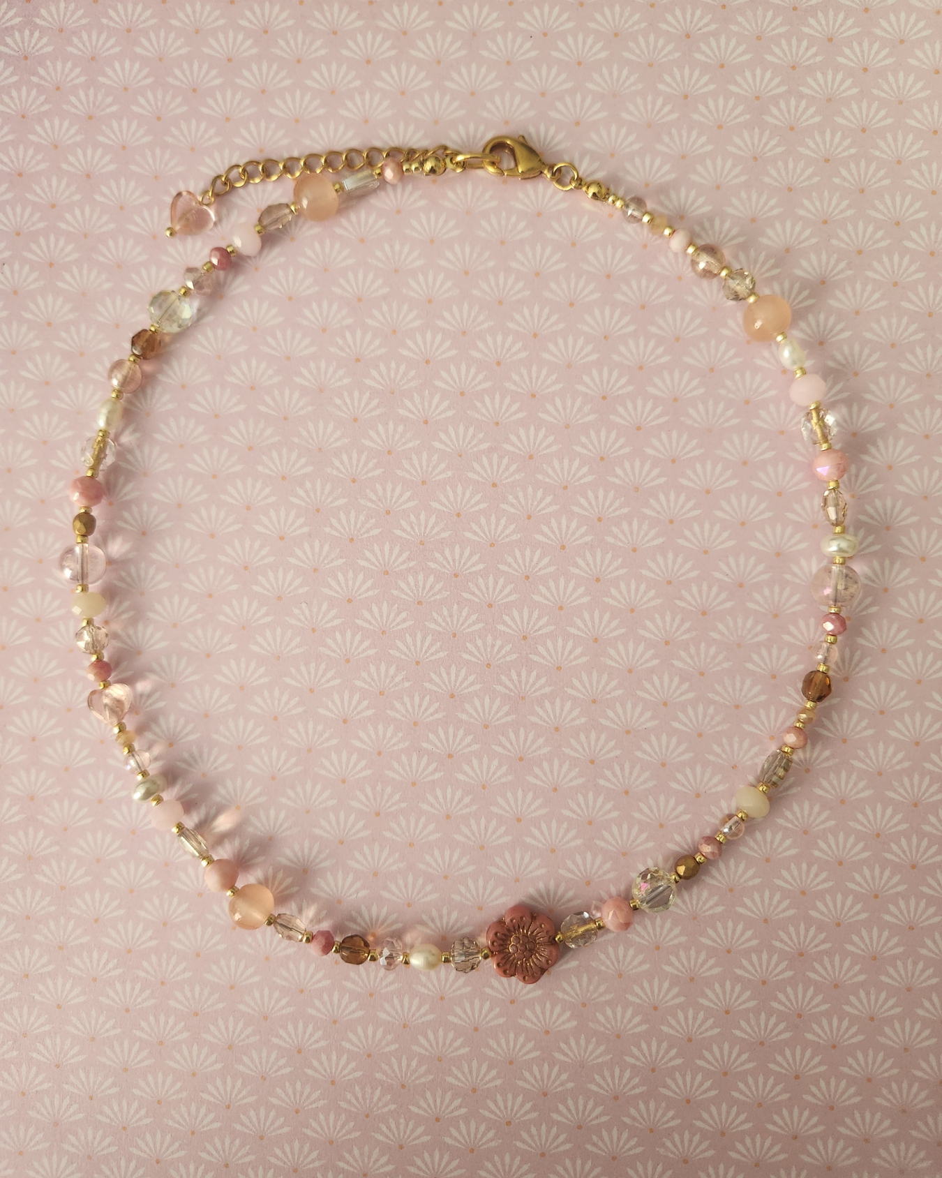 Rosaura Necklace - Handmade Czech Glass Beaded & One-Of-A-Kind