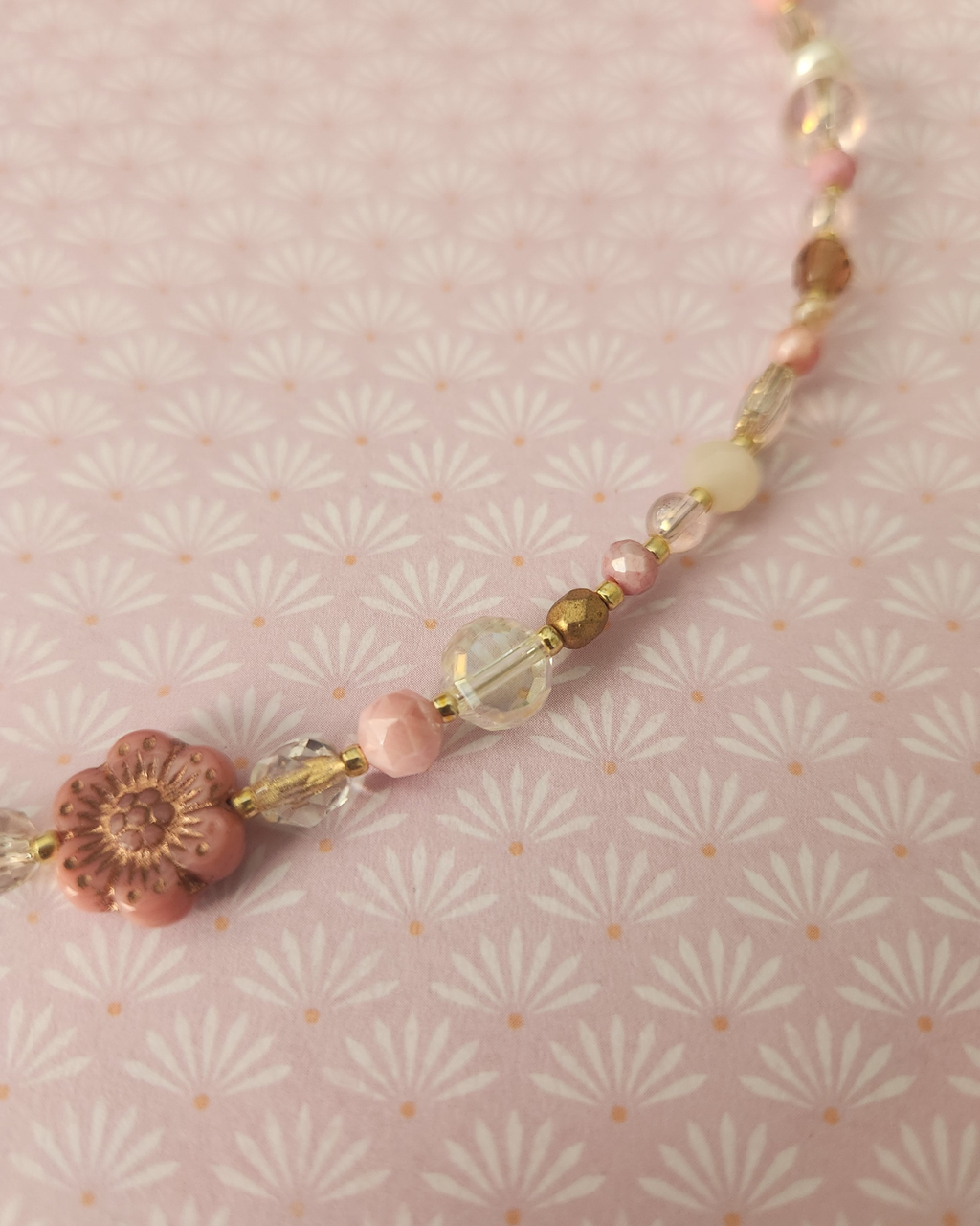 Rosaura Necklace - Handmade Czech Glass Beaded & One-Of-A-Kind
