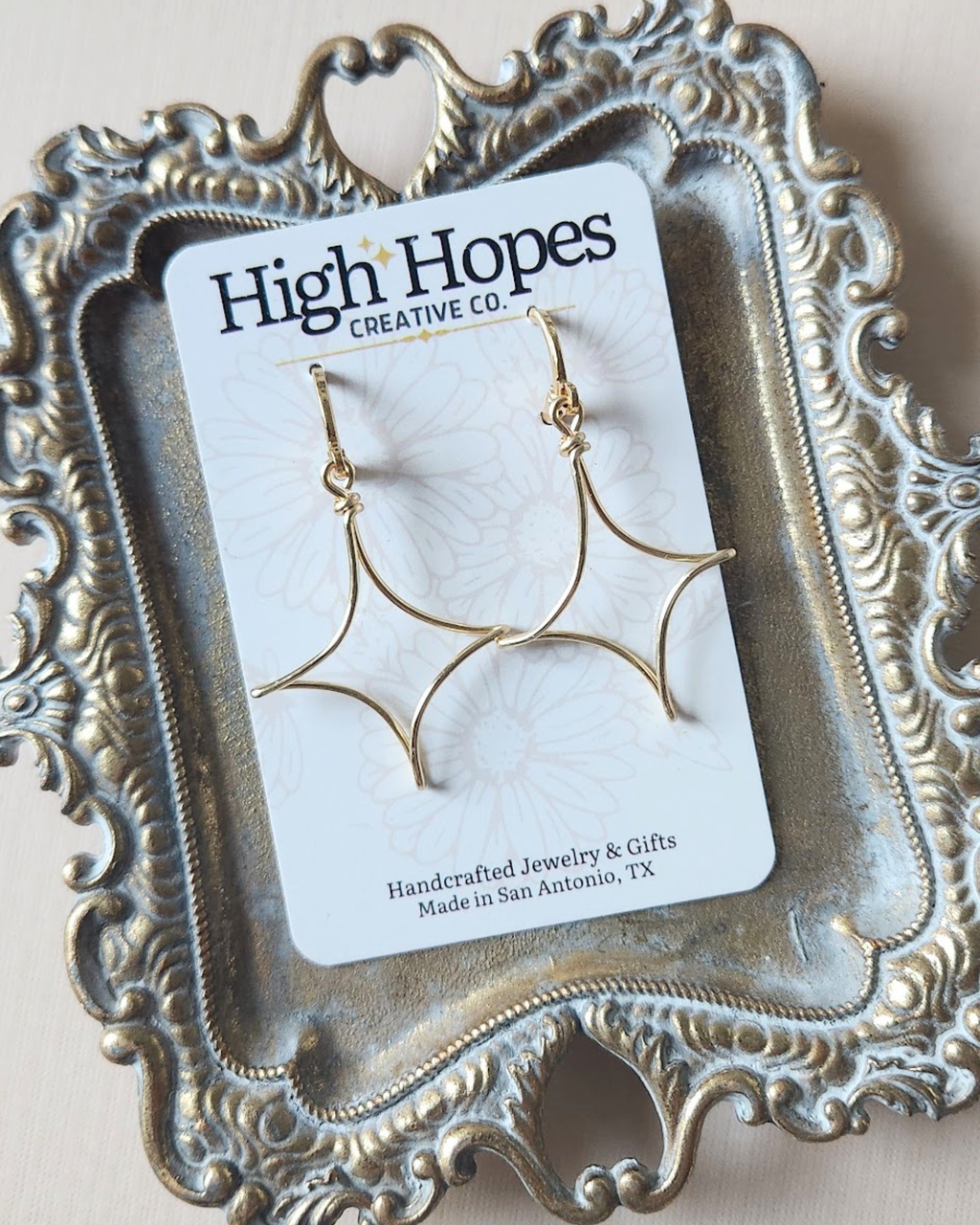 Handmade Wire Sparkle Earrings
