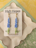 Bluebonnet Beaded Earrings