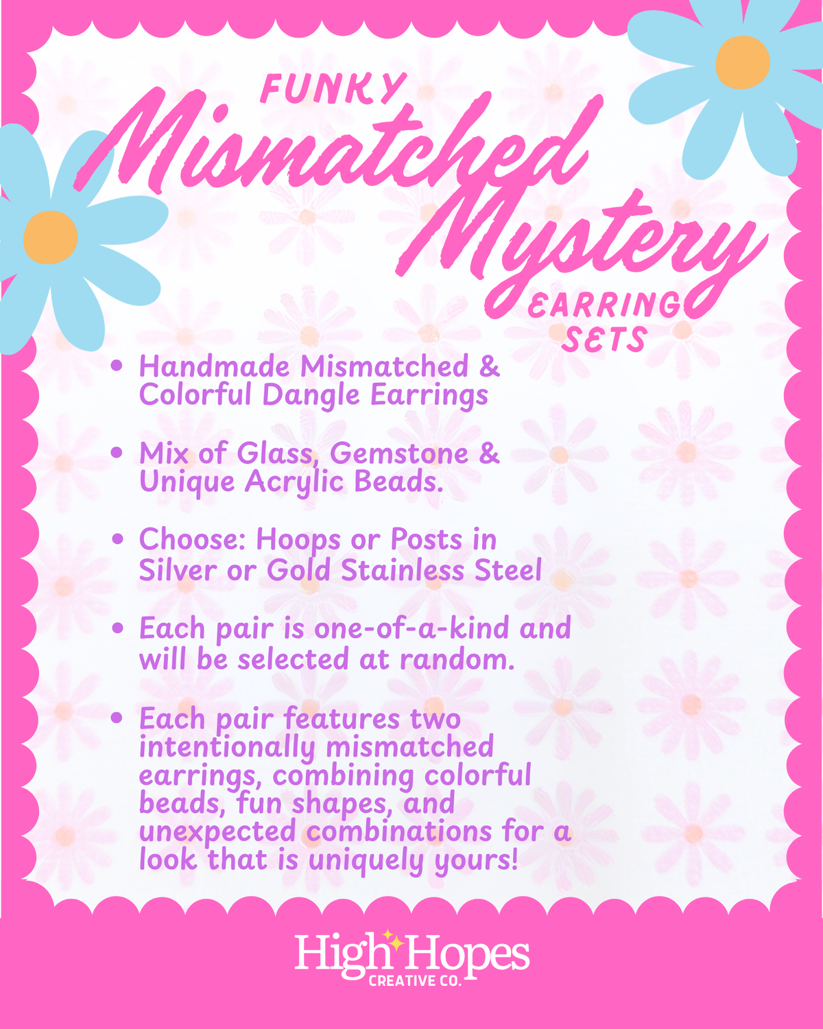 Funky MYSTERY MISMATCHED Earring Set