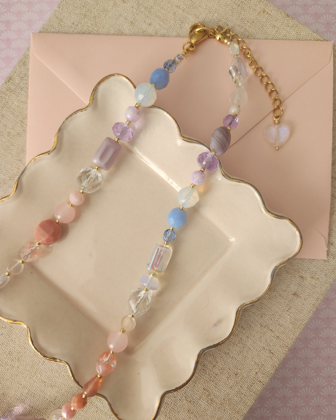 Abril Necklace - Handmade Czech Glass Beaded & One-Of-A-Kind