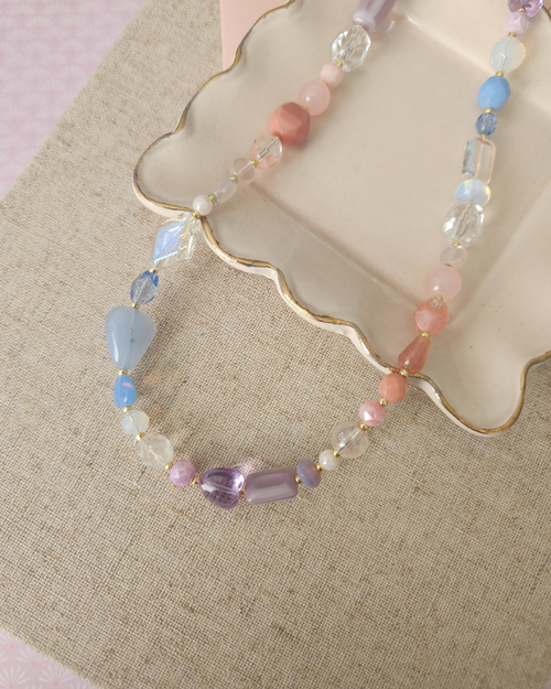 Abril Necklace - Handmade Czech Glass Beaded & One-Of-A-Kind