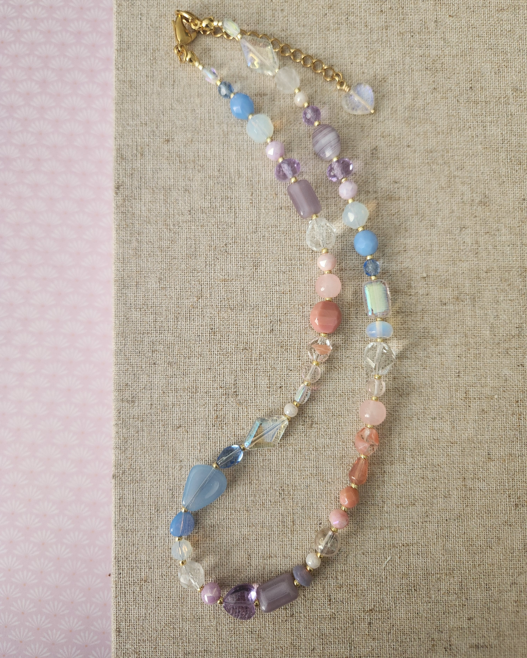 Abril Necklace - Handmade Czech Glass Beaded & One-Of-A-Kind