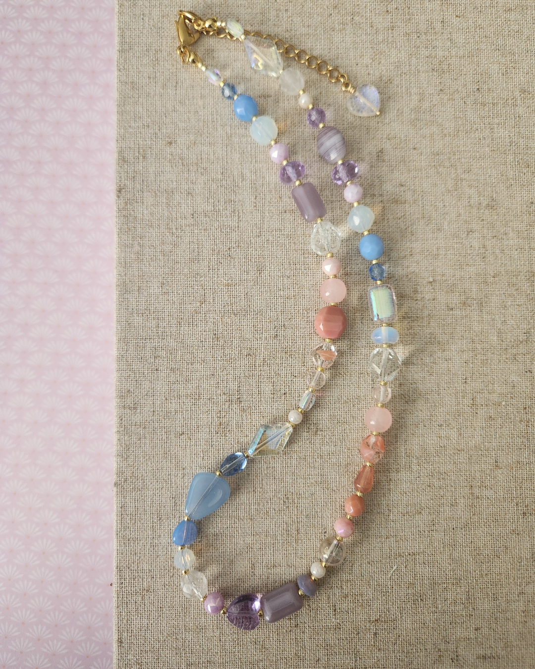 Abril Necklace - Handmade Czech Glass Beaded & One-Of-A-Kind