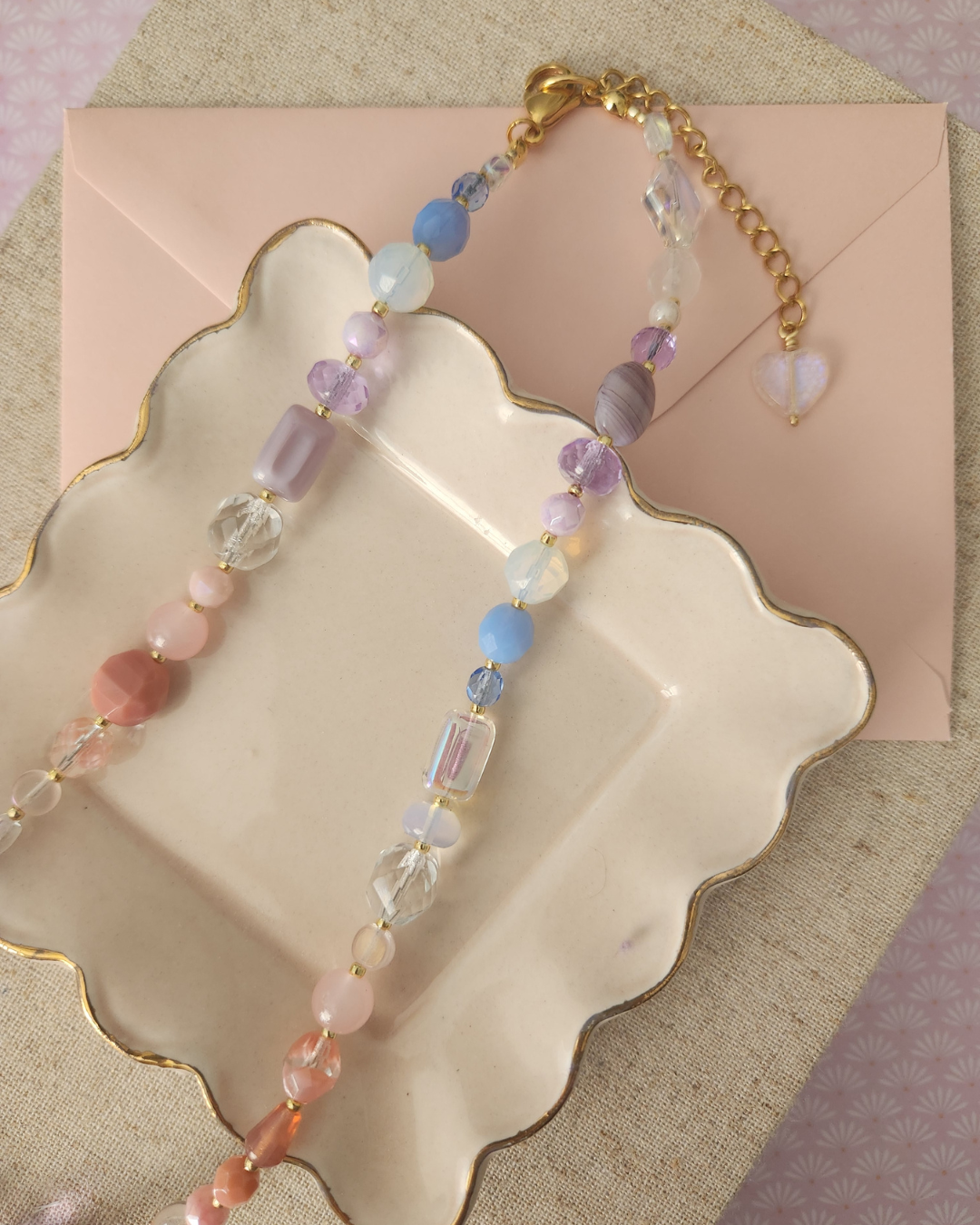 Abril Necklace - Handmade Czech Glass Beaded & One-Of-A-Kind