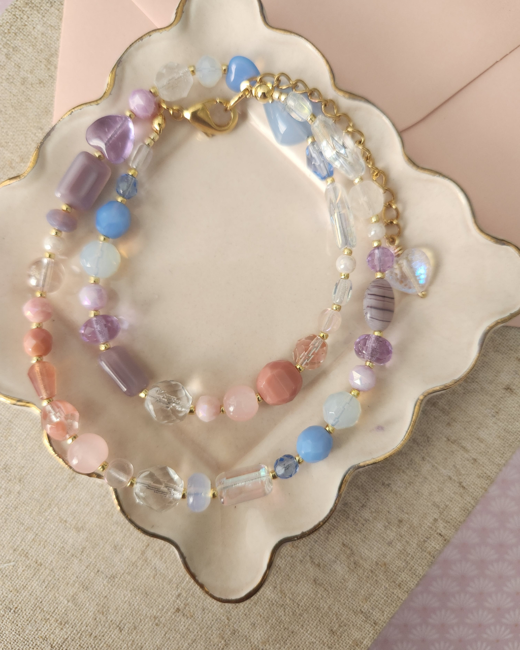 Abril Necklace - Handmade Czech Glass Beaded & One-Of-A-Kind