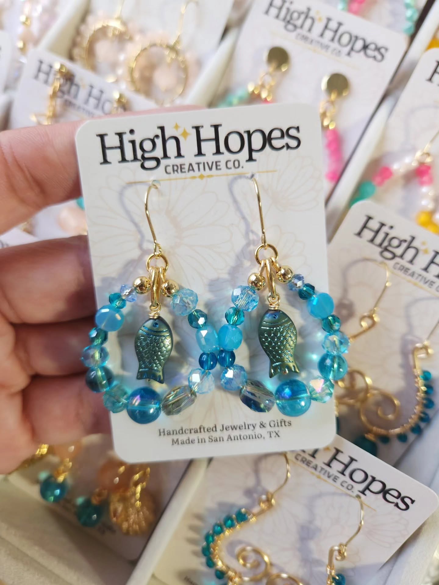 Keep Swimming Beaded Earrings