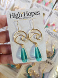 Handmade Wire Ocean Wave Earrings