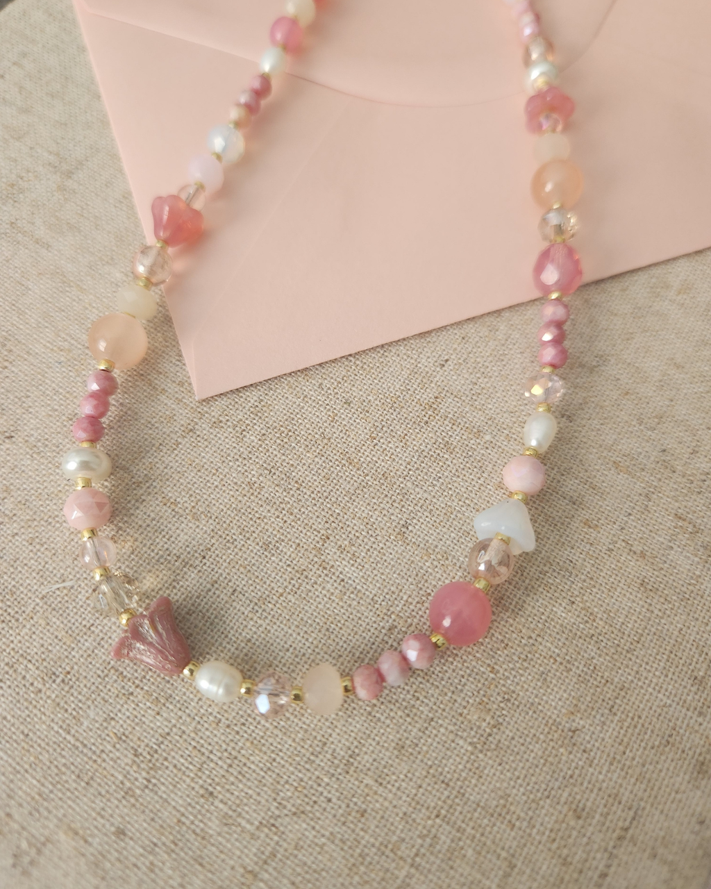 Rosalie Necklace - Handmade Czech Glass Beaded & One-Of-A-Kind